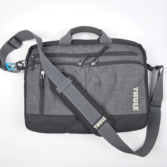 Thule Stravan Deluxe 15" Laptop Mackbook/Ipad Bag/Attache, Grey and Black - Picture 1 of 10